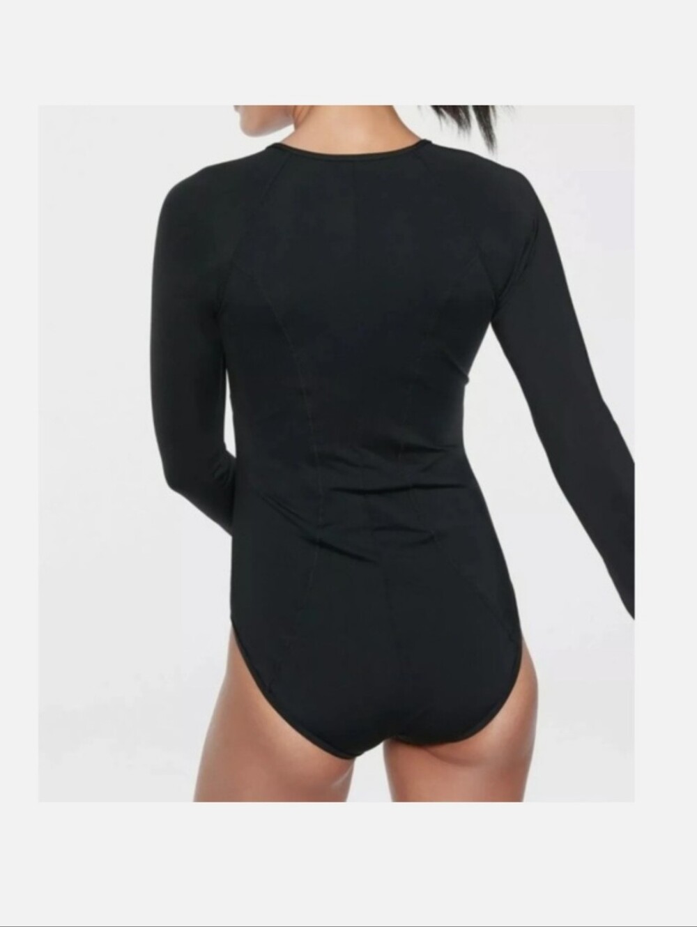 Athleta‎ Cortes Long Sleeve black One Piece bathing suit - Picture 2 of 3